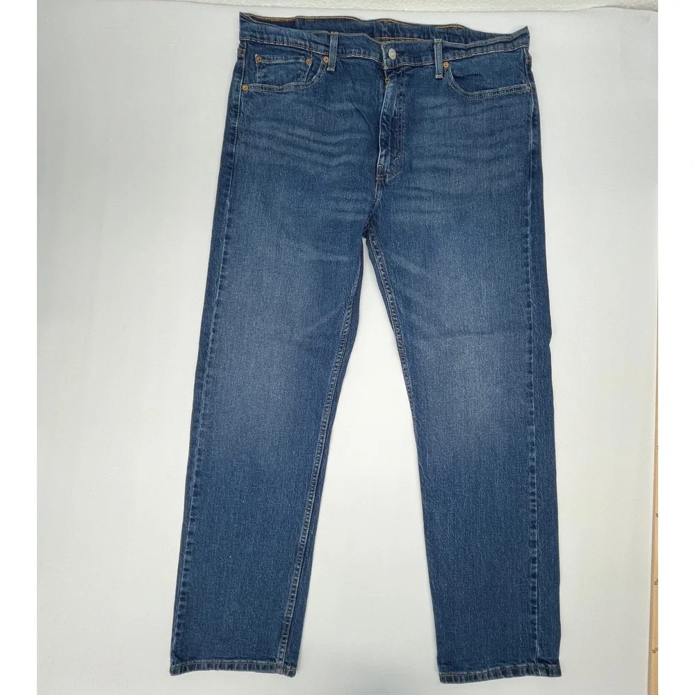 Levi's 505 Regular Fit Jeans Mens 40x32 Medium Wash Blue Straight Leg Denim